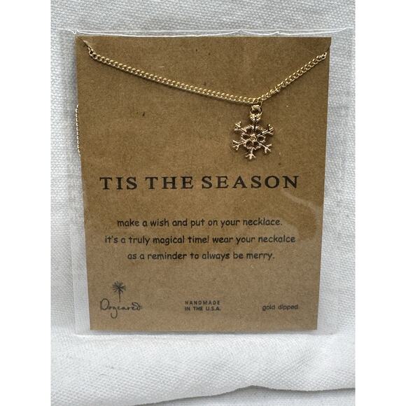 Dogeared Gold Dipped Snowflake Necklace NEW - Picture 1 of 2